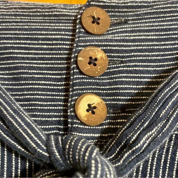 Free People Blue Rumours Yarn Dye Pants Size 0 - Picture 4 of 7